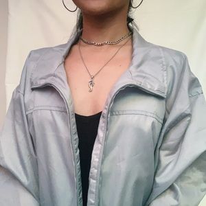 Grey Zip up Windbreaker - Sold